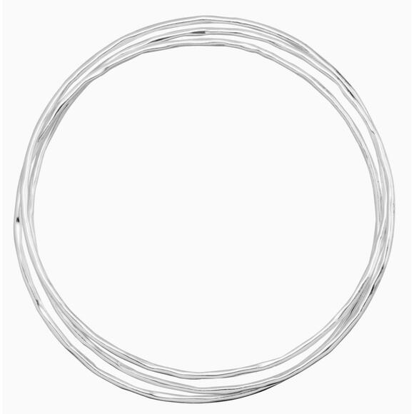 Silpada 'Empowered' Set of Three Bangles in Sterling Silver - Picture 2 of 3